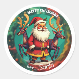 Adesivo Redondo Feliz Natal dos papais noeis