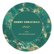 Feliz Natal Dourado, Teal Marble Personalize