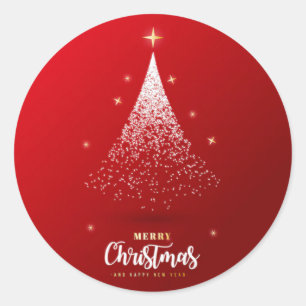 Adesivo Redondo Feliz Natal e Feliz ano novo