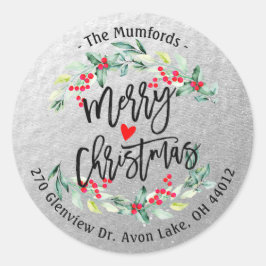 Adesivo Redondo Feliz Natal e Feliz ano novo Feriados