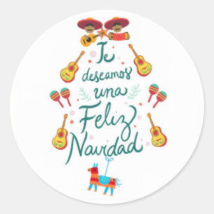 Adesivo Redondo Feliz natal engraçado