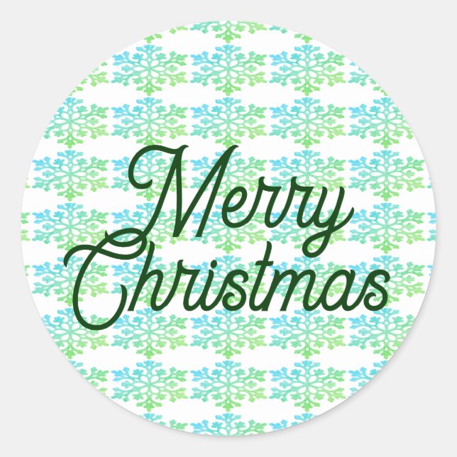 Adesivo Redondo Feliz Natal Envelope Selos (Frente)