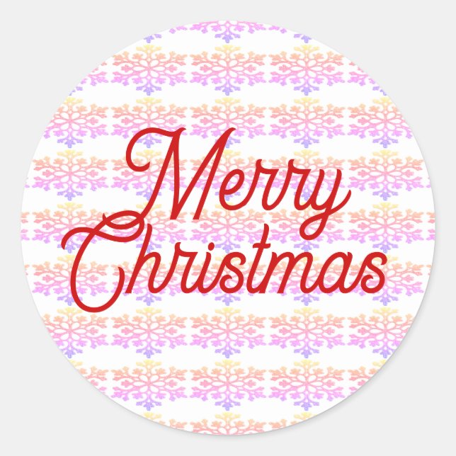 Adesivo Redondo Feliz Natal Envelope Selos (Frente)