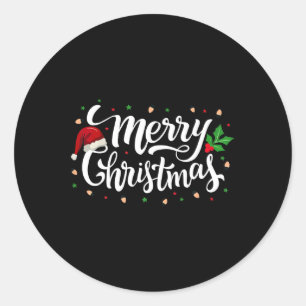 Adesivo Redondo Feliz Natal Família Engraçado Xmas Pajamas Men Wom