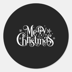 Adesivo Redondo Feliz Natal Familiar Fatos de Xmas Homens W