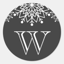 Feliz Natal | Fecho de envelopes preto-e-branco