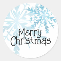 Feliz Natal Floco de Neve Azul Fofo