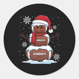 Adesivo Redondo Feliz Natal Futebol Boneco de Neve Férias Esportes
