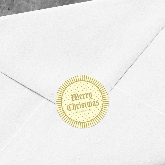 Adesivo Redondo Feliz Natal Geométrico dos Cremes Decorativos (Criador carregado)