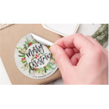 Feliz Natal Holly Floral Wreath Holiday Deseja