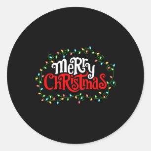 Adesivo Redondo Feliz Natal Homens da Família Xmas Mulheres Crianç