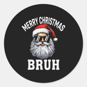 Adesivo Redondo Feliz Natal Irmão Meme Piada Engraçada Para Irmão