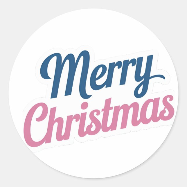 Adesivo Redondo Feliz Natal Joyful Stickers Round Stickers (Frente)