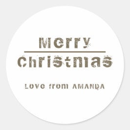 Adesivo Redondo Feliz Natal Moderno Feriado Pessoal