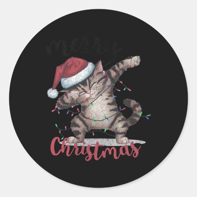 Adesivo Redondo Feliz Natal Negro (Frente)