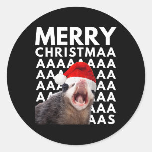 Adesivo Redondo Feliz Natal Ogambm Gritando Homens Divertidos Ki
