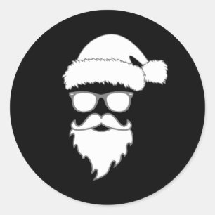 Adesivo Redondo Feliz Natal Papai Noel Ideia de Presente Engraçad