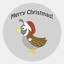 Adesivo Redondo Feliz Natal! Papais noeis Quail