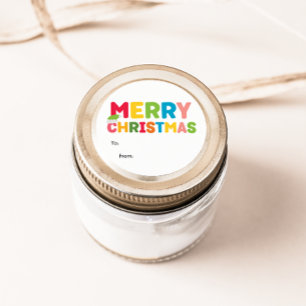 Adesivo Redondo Feliz Natal para a