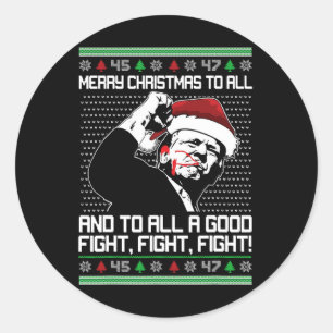 Adesivo Redondo Feliz Natal Para Todos Os Papais noeis Trump Presi