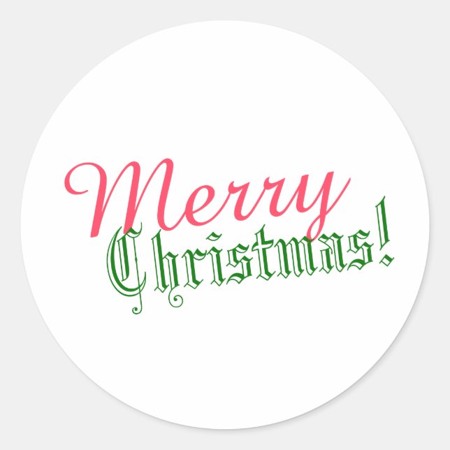 Adesivo Redondo Feliz Natal! Selo de Envelope (Frente)