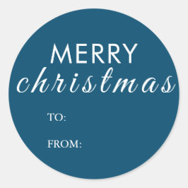 Adesivo Redondo Feliz Natal Simples Para O Presente De Nome