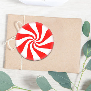 Adesivo Redondo Feliz Natal Spearmint com menta de pimenta Candy