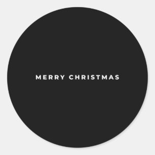 Adesivo Redondo Feliz Natal Sutil Mínimo Festa de Férias Engraçada