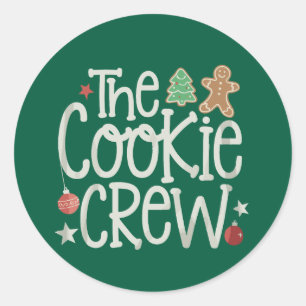 Adesivo Redondo Feliz Natal The Cookie Crew Xmas Matching