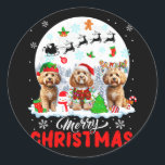 Adesivo Redondo Feliz Natal Três Papais noeis Elf Reindeer Apoos<br><div class="desc">Feliz Natal Três Papais noeis Elf Reindeer Apoos Proprietário</div>