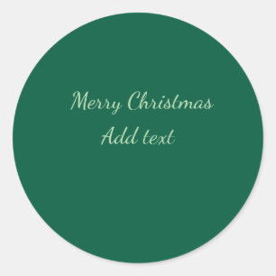 Adesivo Redondo Feliz Natal verde plano fundo solo feriado