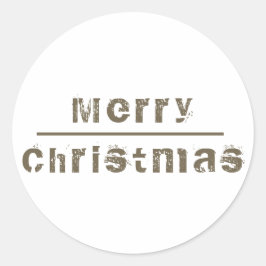Adesivo Redondo Feliz Natal White e Cinza Feriado