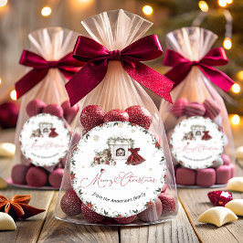 Adesivo Redondo Feliz Natal Winter