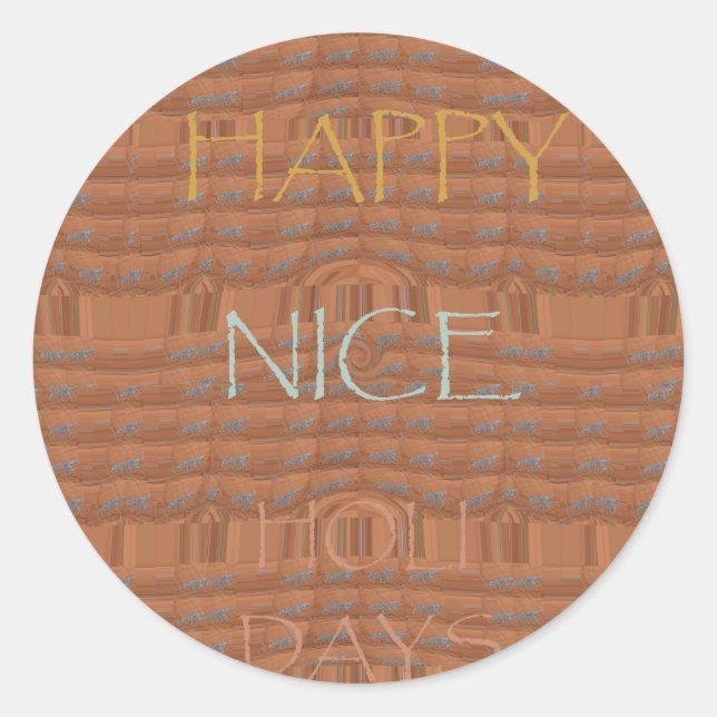 Adesivo Redondo Feliz Natal Zebra Art Impressão (Frente)