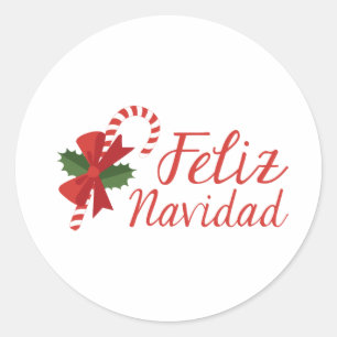 Adesivo Redondo Feliz Navidad