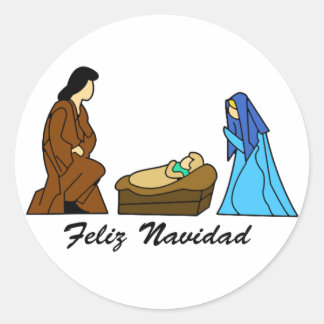 Adesivo Redondo Feliz Navidad
