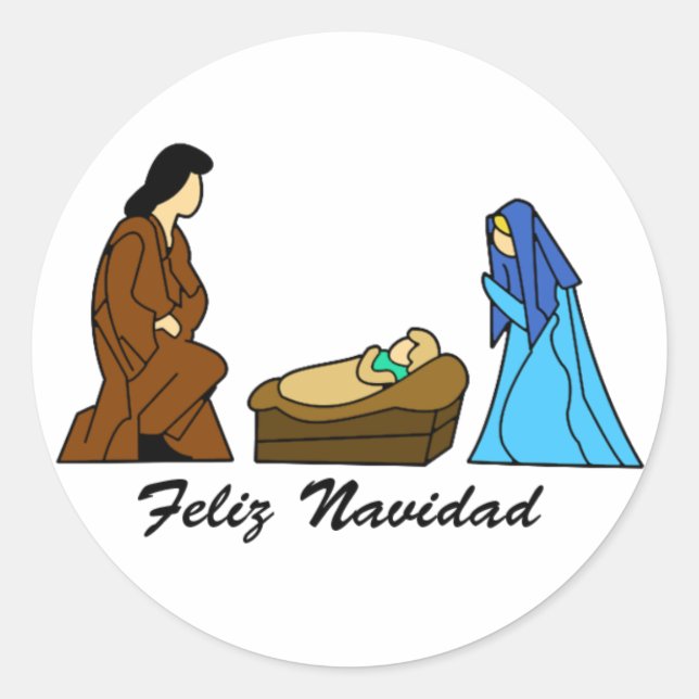 Adesivo Redondo Feliz Navidad (Frente)