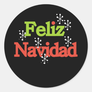 Adesivo Redondo Feliz Navidad Felry Natal