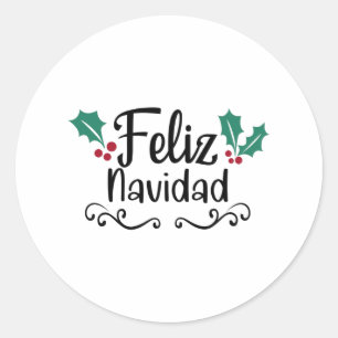 Adesivo Redondo Feliz Navidad Felry Natal