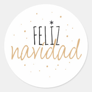 Adesivo Redondo Feliz Navidad Natal