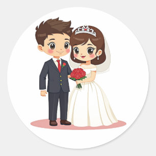 Adesivo Redondo Feliz Nunca Depois Do Vinheta De Casamento