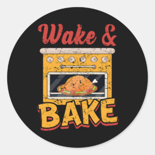 Adesivo Redondo Feliz Obrigado Bebendo Engraçado Ação de Graças à