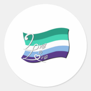 Adesivo Redondo Feliz Orgulho! Bandeira Gay Super Dimensionada