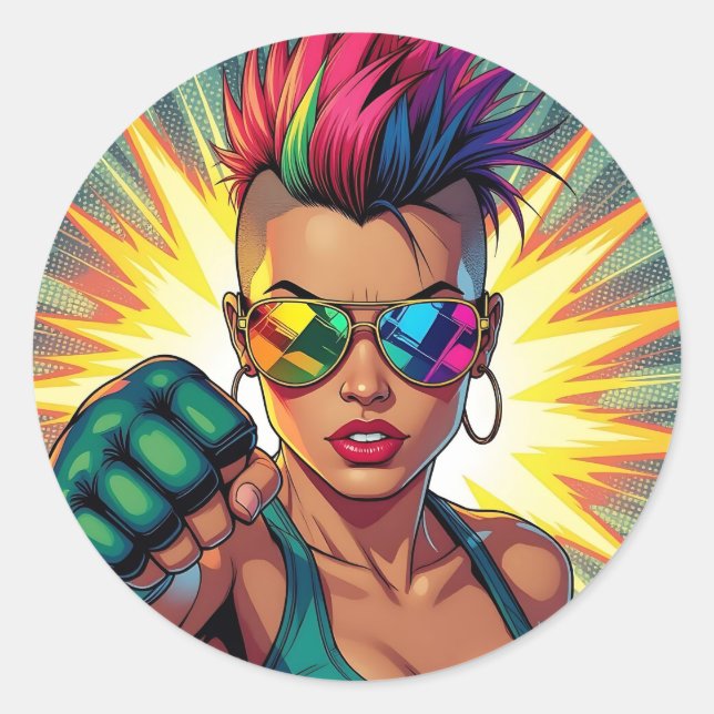 Adesivo Redondo Feliz Orgulho! Lgbtqia+ Mês (Frente)