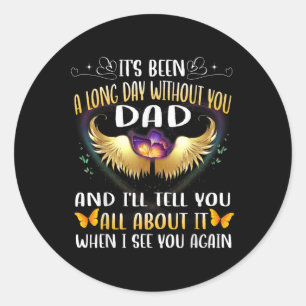 Adesivo Redondo Feliz Pai De Aniversário Do Céu No Memorial Do Céu