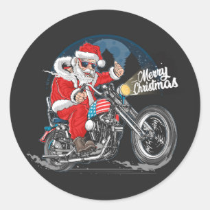 Adesivo Redondo Feliz Papais noeis de Natal