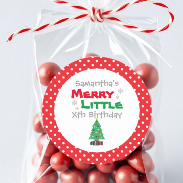 Adesivo Redondo Feliz pequeno aniversário (Criador carregado)