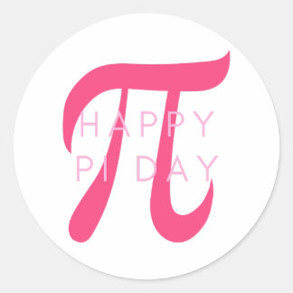 Adesivo Redondo Feliz Pi Day Mathematician