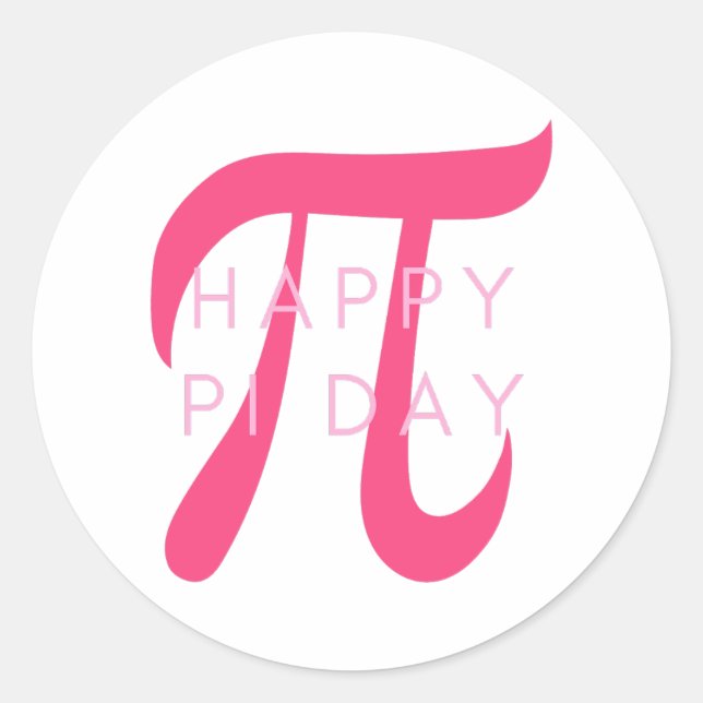 Adesivo Redondo Feliz Pi Day Mathematician (Frente)