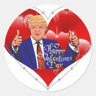 Adesivo Redondo feliz porteiro de donald dia dos namorados